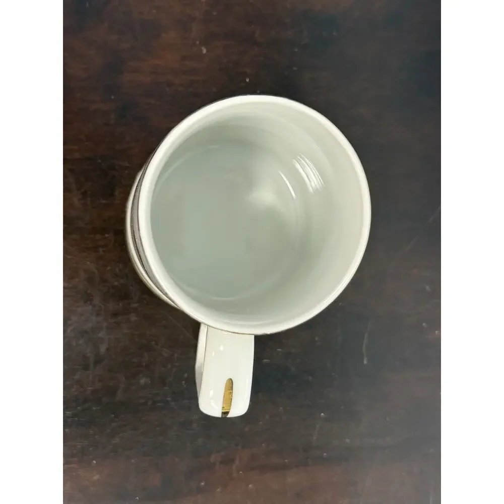 24k Trim Norman Rockwell 1985 Coffee Mug Cup 